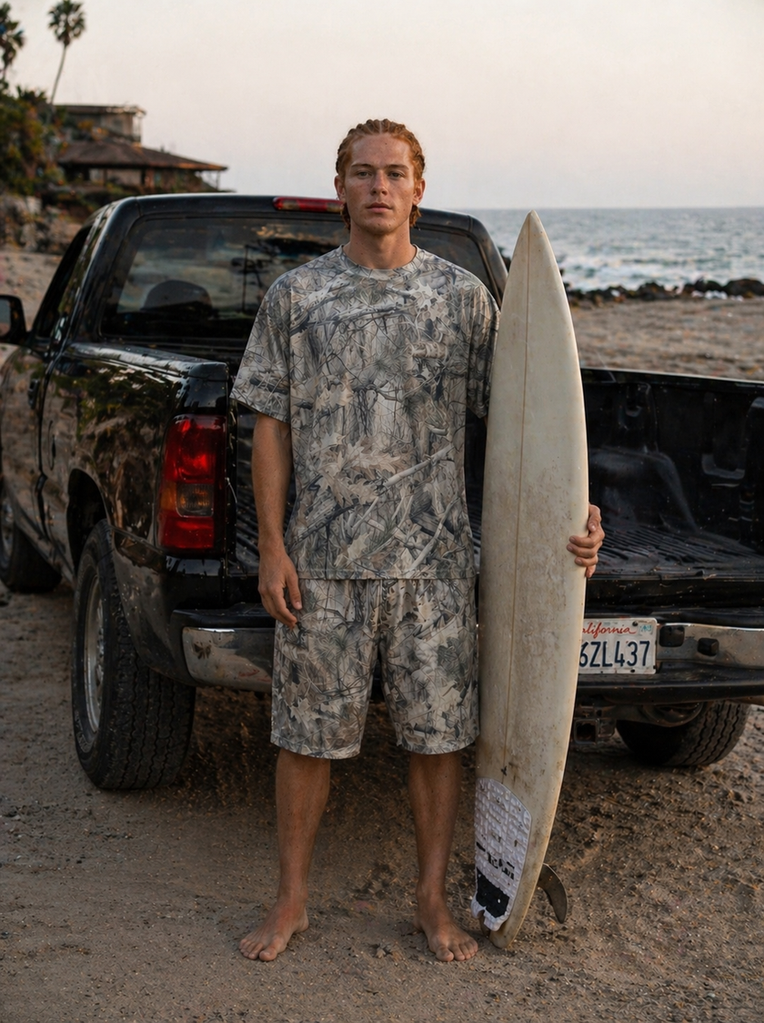 Camo Unisex Oversized Tee & Short Set