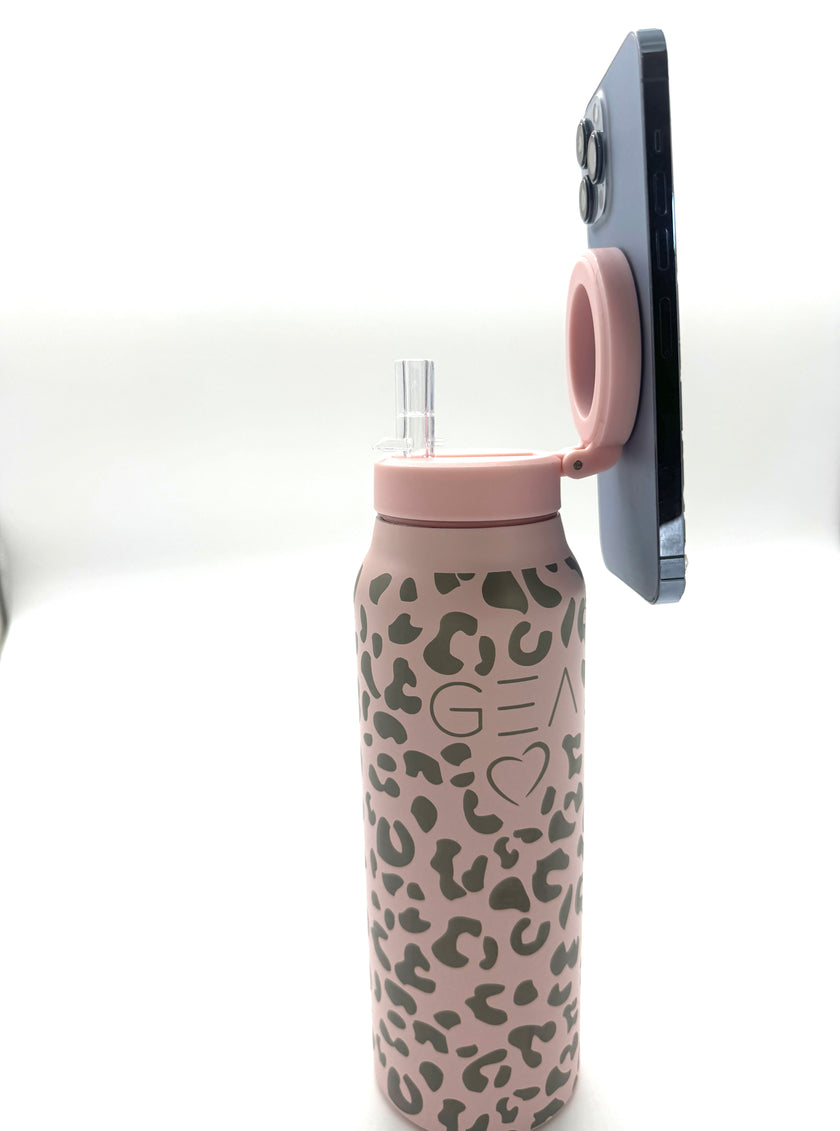 Mag Safe Leopard 24oz Water Bottle