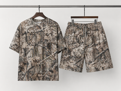Camo Unisex Oversized Tee & Short Set