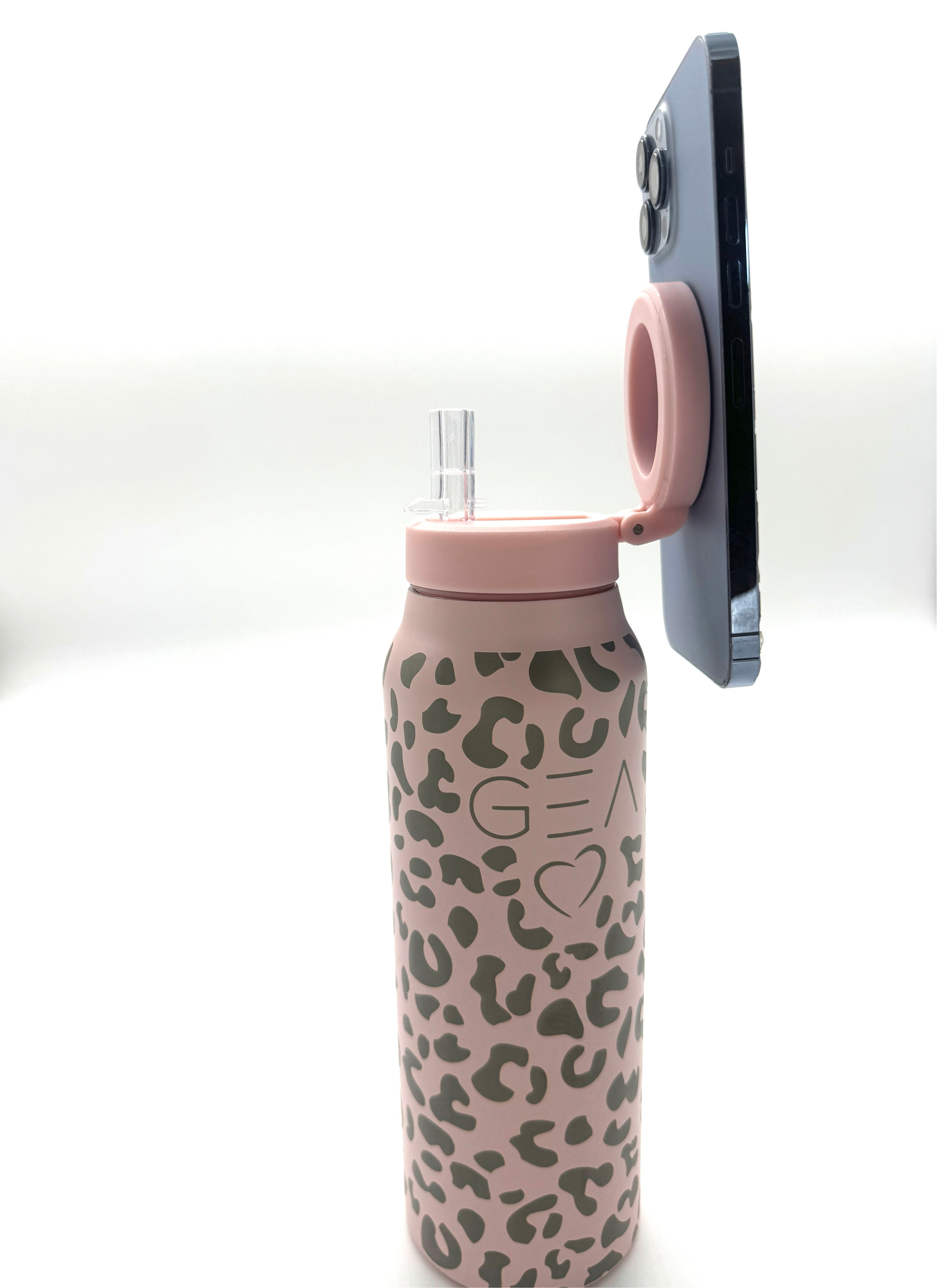 Mag Safe Leopard 24oz Water Bottle