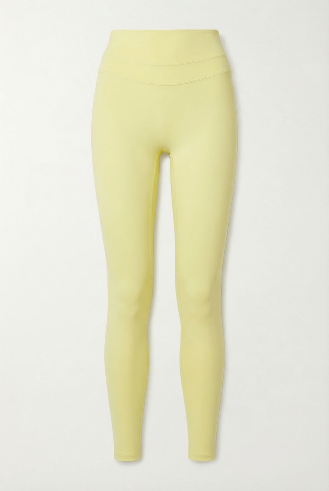 Yellow leggings on a white background