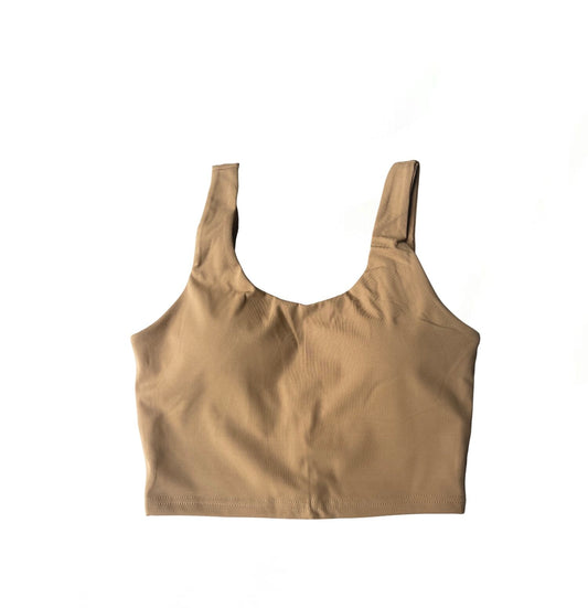 Nuede Series Crop Top- Sand Stone